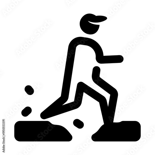 Filled style icon depicting risk taker