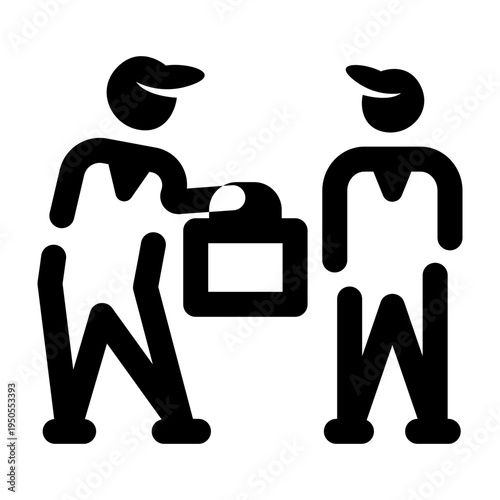 Solid style icon showing co founder