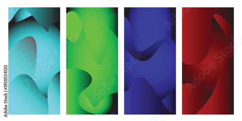 Set of Colorful Abstract Gradient Background Panels