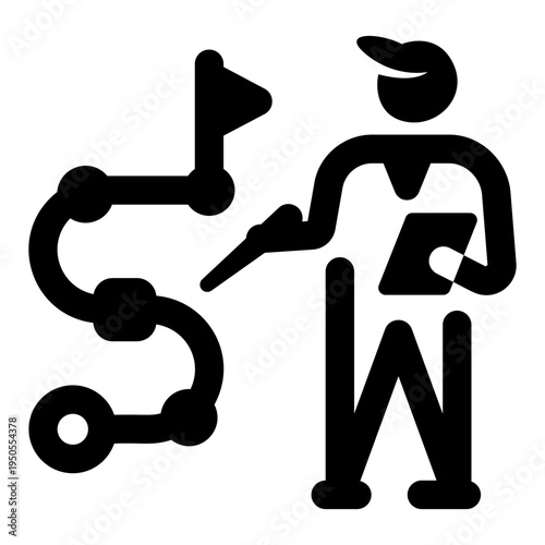 Filled style icon showing progress tracking