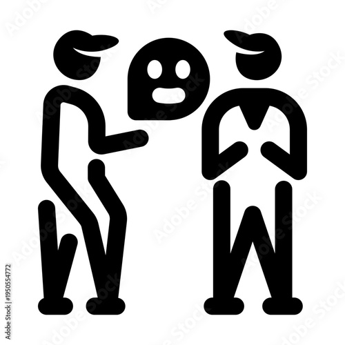 Glyph style icon representing complaint handling 