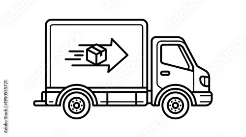 Delivery truck with moving box.