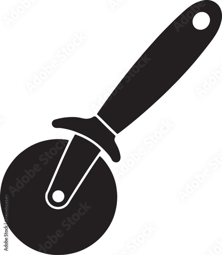 Professional black silicone pastry brush silhouette for basting and greasing in kitchen