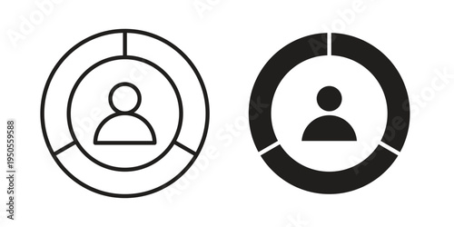 Demographics icon concept. Simple solid style. line stroke icons
