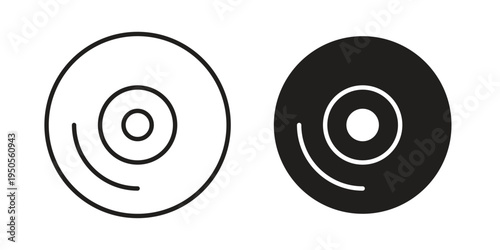 DVD icon concept. Simple solid style. line stroke icons