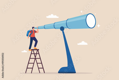 Looking Through Telescope