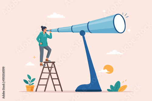 Looking Through Telescope