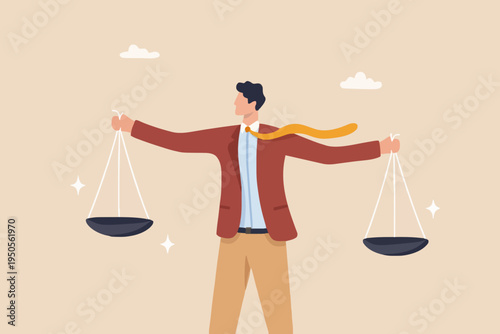 Man with Balance Scales