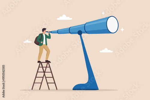 Looking Through Telescope