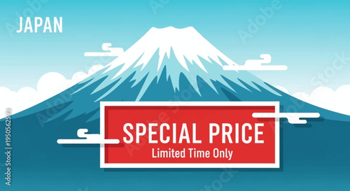 Japan Mount Fuji Special Price Limited Time Offer Travel Sale Banner