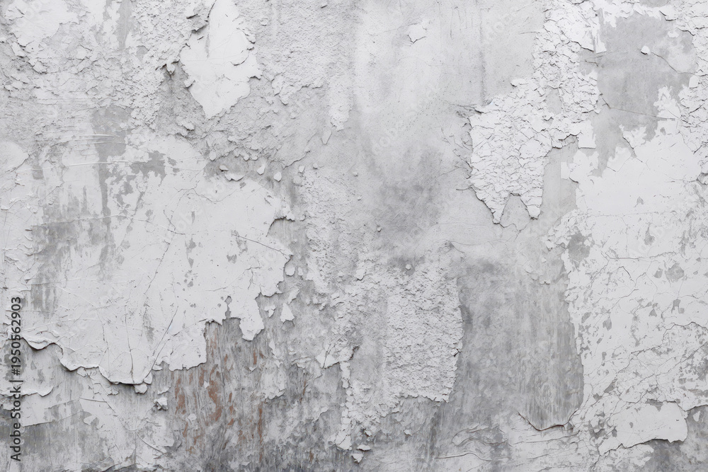 Obraz premium A close-up view of a wall with peeling paint reveals layers of texture and wear. The wear shows signs of age and neglect in a well-used room. Natural light enhances the details.