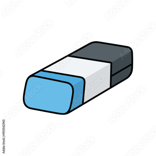 colorful eraser pencil top view