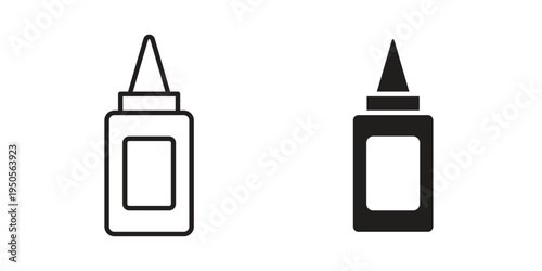 Glue icon concept. Simple solid style. line stroke icons