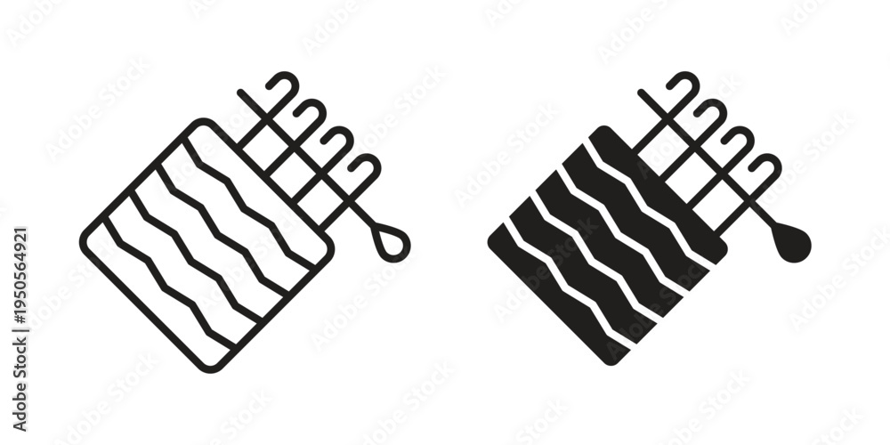 Obraz premium Handloom icon concept. Simple solid style. line stroke icons