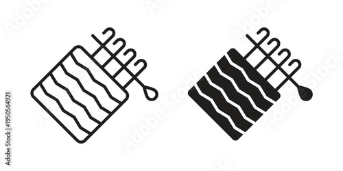 Handloom icon concept. Simple solid style. line stroke icons