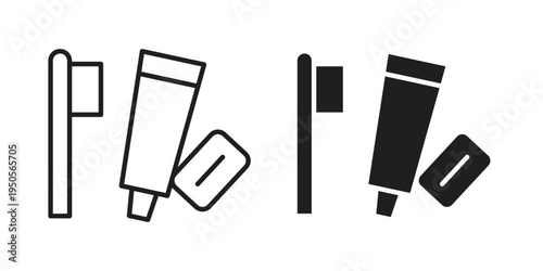 hygiene kit icon concept. Simple solid style. line stroke icons