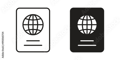 Immigration icon concept. Simple solid style. line stroke icons
