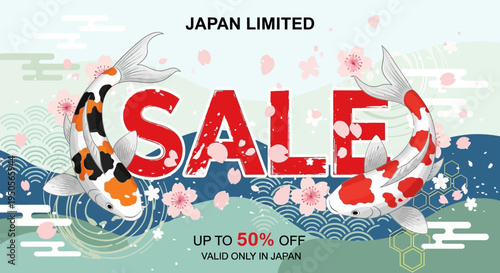 Japan Limited Sale: Koi Fish and Cherry Blossoms, Up to 50% Off