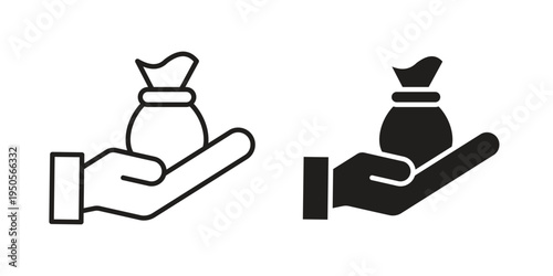 Inheritance law icon concept. Simple solid style. line stroke icons