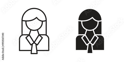 Lawyer icon concept. Simple solid style. line stroke icons