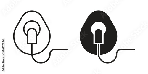Oxygen mask icon concept. Simple solid style. line stroke icons