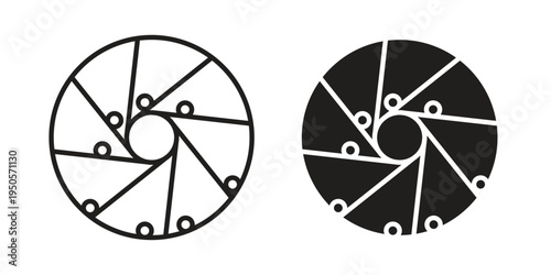 Perpetual motion icon concept. Simple solid style. line stroke icons