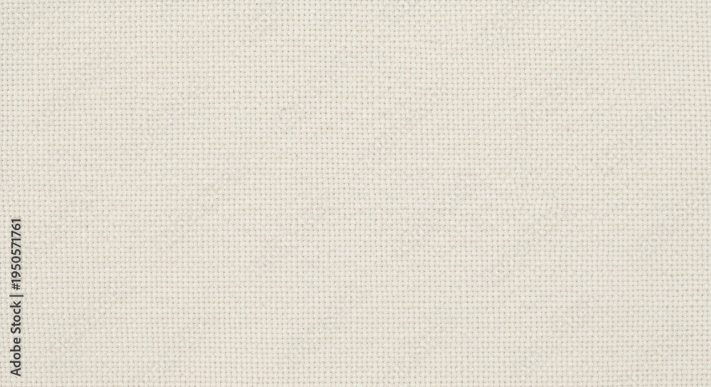 Fototapeta premium Textured Cream Colored Canvas Fabric Background with Subtle Weave Pattern