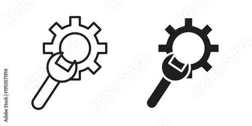 Productivity tools icon concept. Simple solid style. line stroke icons