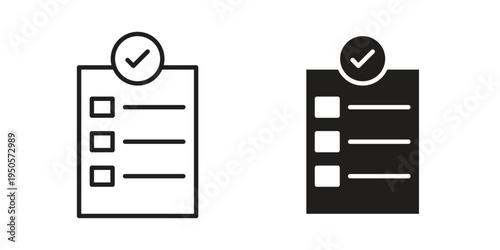 Requirements icon concept. Simple solid style. line stroke icons