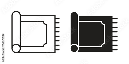 Rugs icon concept. Simple solid style. line stroke icons