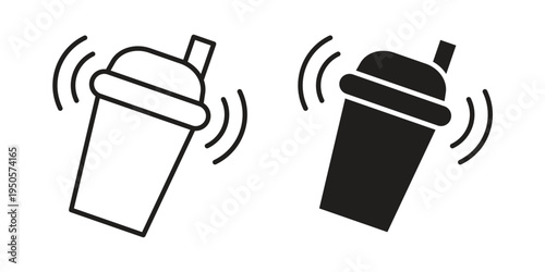 Shaker icon concept. Simple solid style. line stroke icons