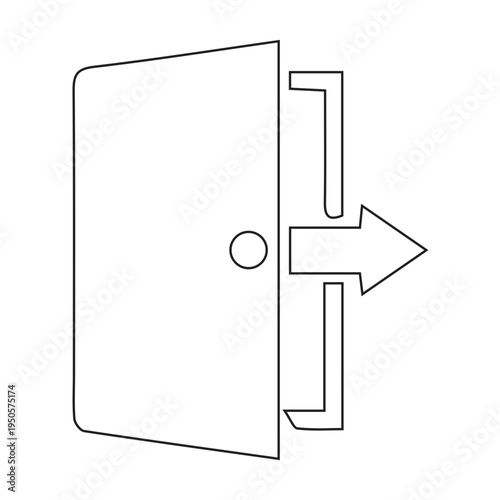 Door with Exit Arrow