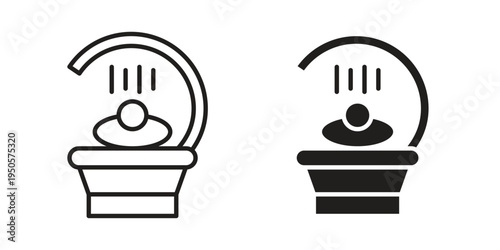 Solarium icon concept. Simple solid style. line stroke icons
