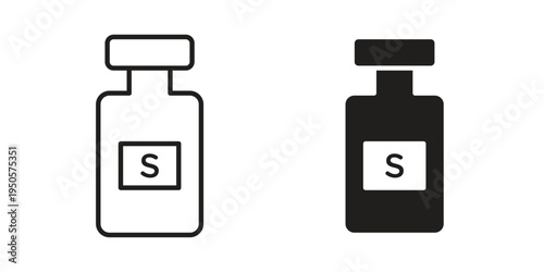 Solvent icon concept. Simple solid style. line stroke icons