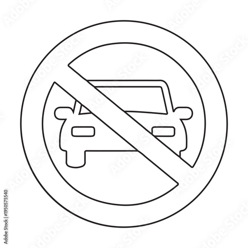 No Car Access Sign