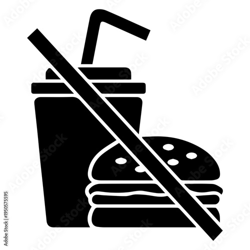 No Fast Food Icon