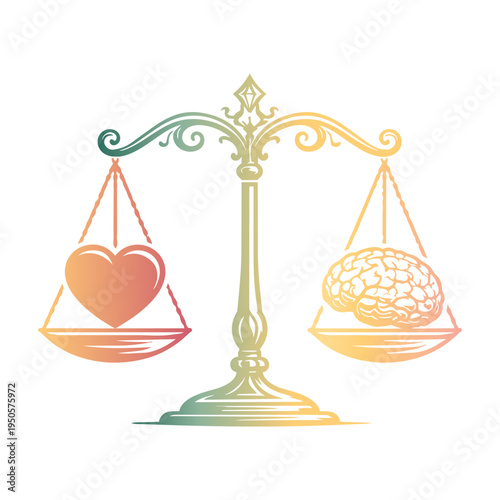 Heart and Brain Scales of Justice Logo