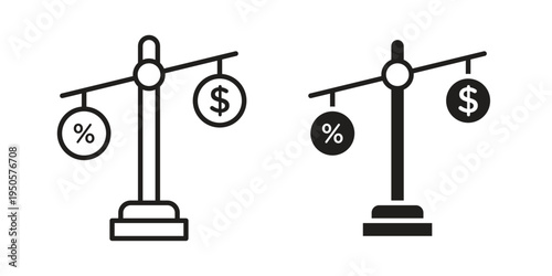 Taxes icon concept. Simple solid style. line stroke icons