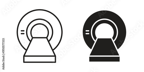 Tomography icon concept. Simple solid style. line stroke icons