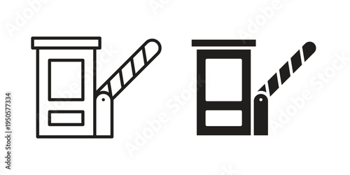 Toll road icon concept. Simple solid style. line stroke icons