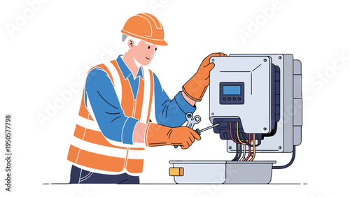 Technical Precision: A skilled technician diligently repairs complex machinery, embodying expertise and precision in their craft.