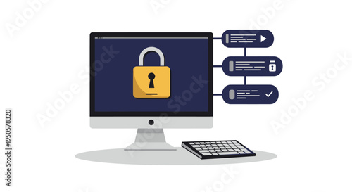 Computer Security Lock Screen.