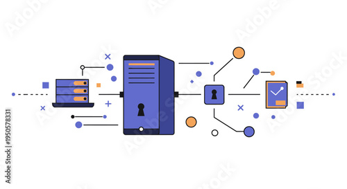 Computer Server Data Flow.