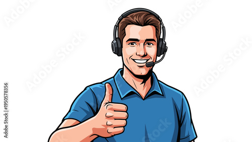 Customer Service Representative Smiling.