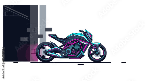 Futuristic Motorcycle Design Concept.