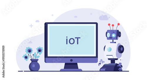 IoT Computer Monitor Robot.