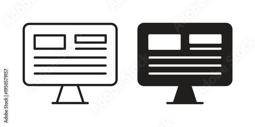 Web appsS icon concept. Simple solid style. line stroke icons