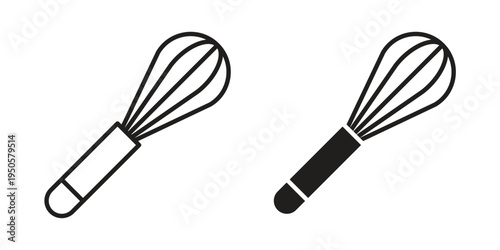 Whisk icon concept. Simple solid style. line stroke icons