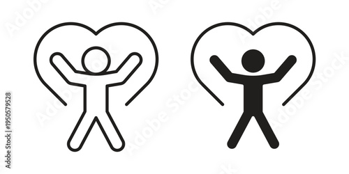 Wellness icon concept. Simple solid style. line stroke icons