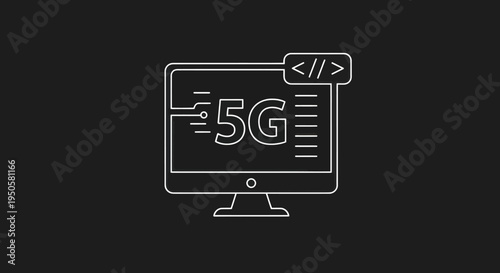 5G Technology Computer Monitor.
